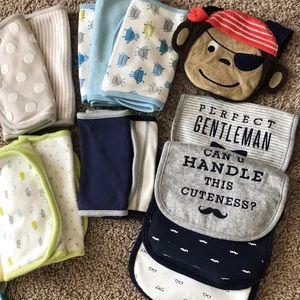 Bibs and burp cloth bundle